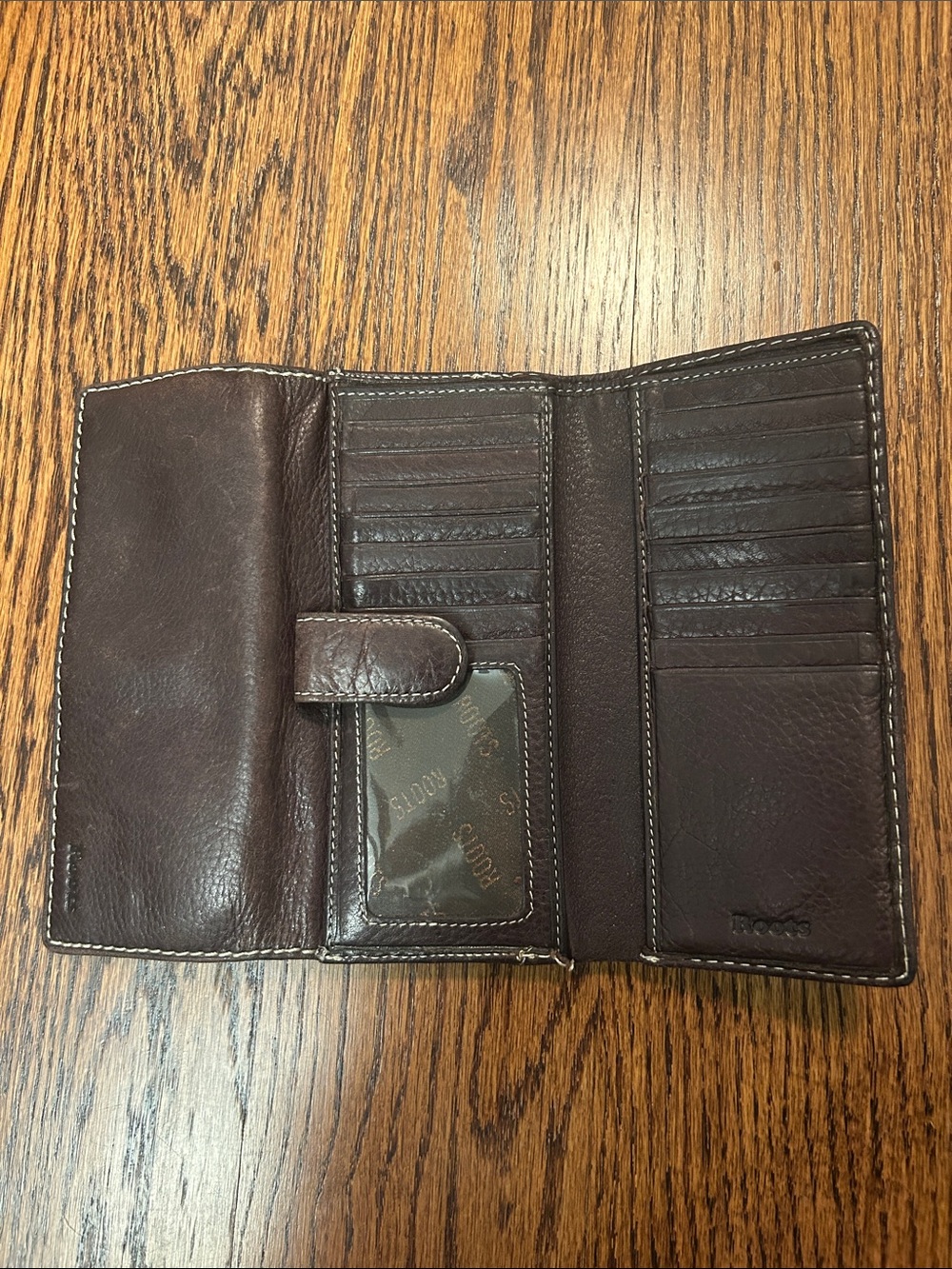 Real leather roots wallet